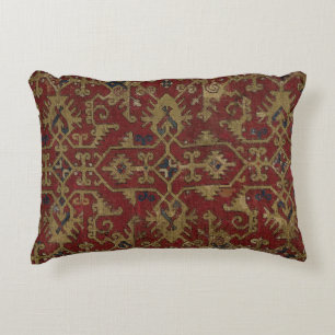 Rustic Antique Oriental Persian Red Pattern Decorative Cushion