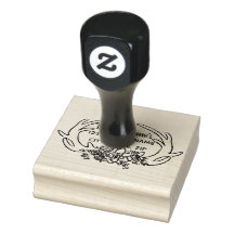 Rustic antler and flower address stamp