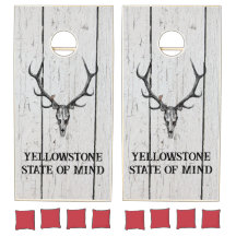 Rustic antler Cornhole Set -Yellowstone