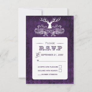 Rustic Antler, Deer Winter Woodland  rsvp 3.5 x 5
