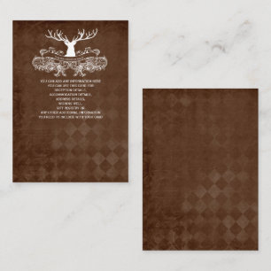 Rustic Antler Deer Winter Woodland Wedding Enclosure Card