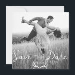 Rustic Antler Graphic | White Save the Date<br><div class="desc">Customise this square invitation card with your favourite photo and personal information.</div>