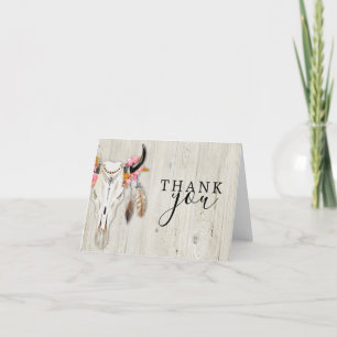 Rustic Antler Thank You Card