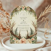 Rustic Antler Woodland Floral Wedding