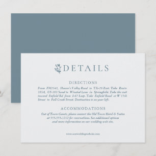 Rustic Antlers with Floral Wreath Wedding Enclosure Card