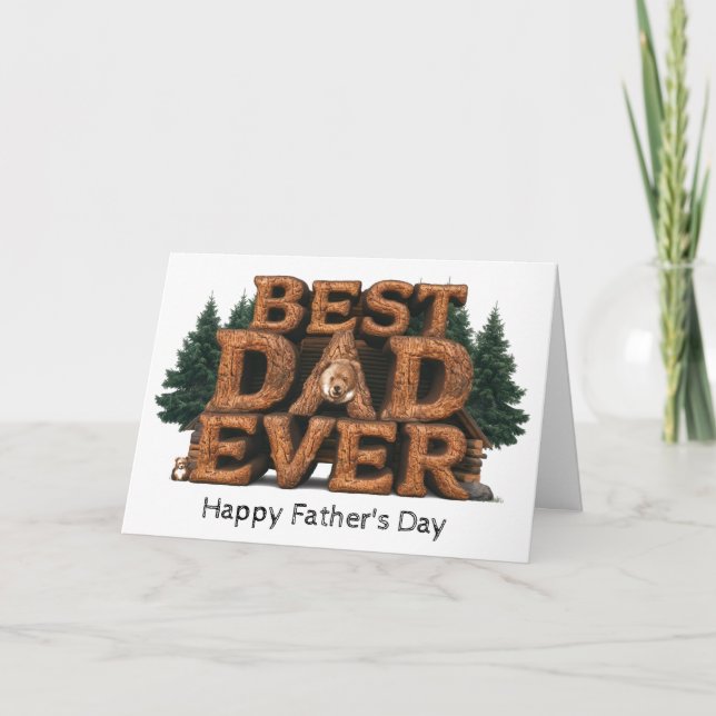 *~* Rustic AP86 Photo Best DaD  Father's Day Card  (Front)