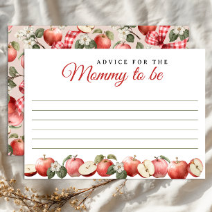 Rustic Apple Baby Shower Advice Cards for Mummy 