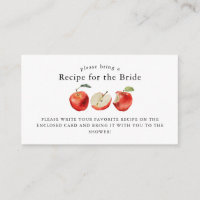 Rustic Apple Bridal Shower Recipe Request
