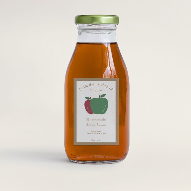 Rustic Apple Cider Bottle Label Sticker (Rustic Apple Cider Bottle Label Sticker)