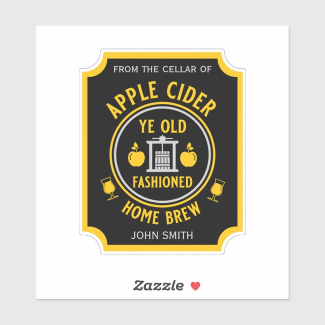 Rustic Apple Cider Personalised  (Sheet)