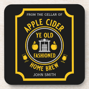 Rustic Apple Cider Personalised Drinks Coaster
