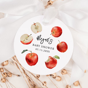 Rustic Apple Gender Neutral Baby Shower Favour Tags