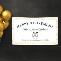 Rustic Apple Teacher Retirement