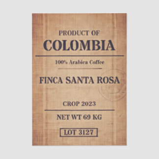 Rustic Arabica Coffee Packaging FC8 Decoupage Tissue Paper