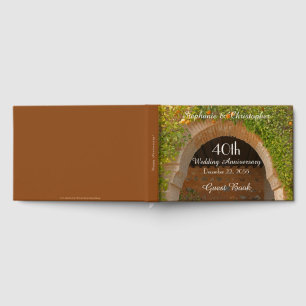 Rustic Archway Oranges 40th Anniversary Party Guest Book