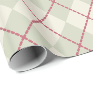 Rustic Argyle Christmas Wrapping Paper