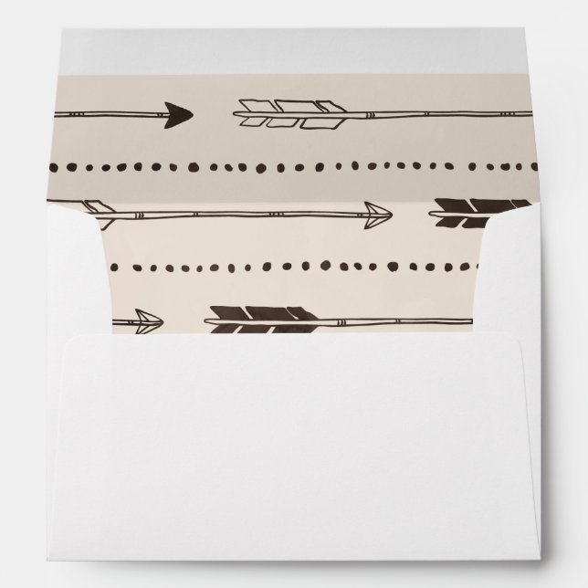 Rustic Arrow Envelopes in Brown & Cream (Back (Bottom))