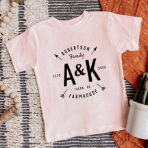 Rustic Arrow Family Monogram Farmhouse