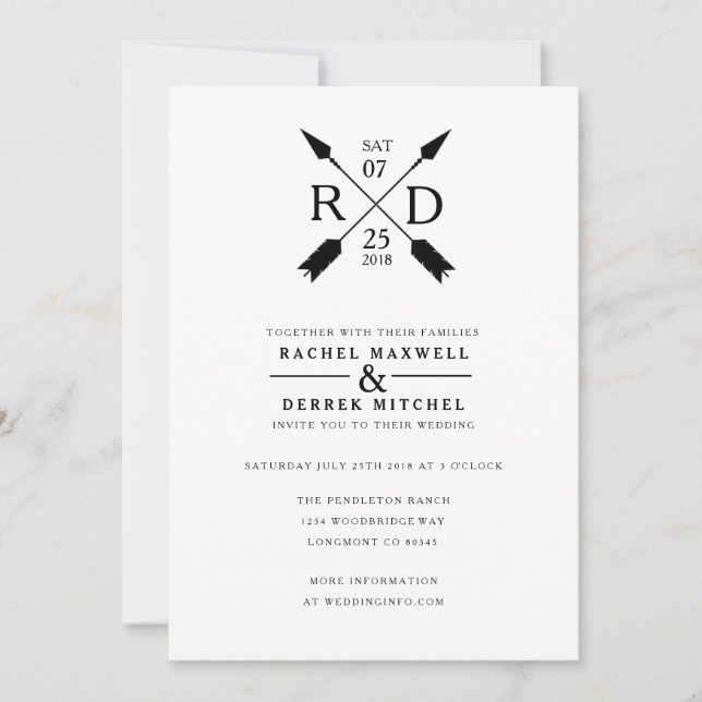 Rustic Arrow | Wedding Invitation (Front)