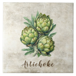 Rustic Artichoke Faux Ceramic Tile