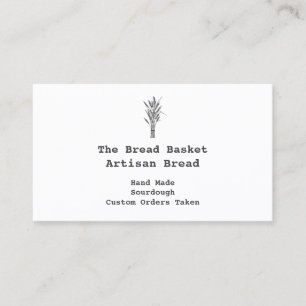 Rustic Artisan  Bakery   Bundle of Wheat  Business Card