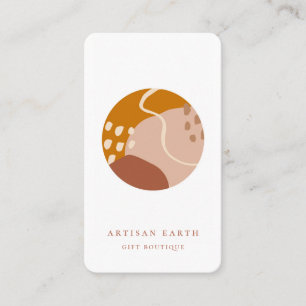 Rustic Artisan Earthy Abstract Logo Business Card