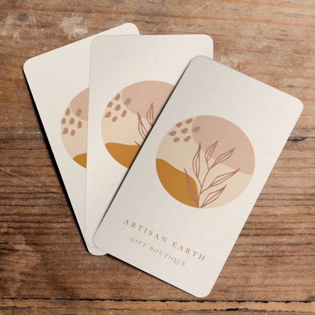 Rustic Artisan Earthy Abstract Logo Business Card (Creator Uploaded)