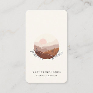 Rustic Artisan Minimalist Boho Business Card