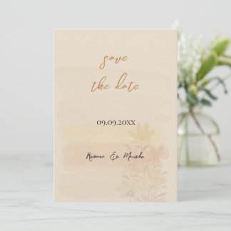 Rustic Artistic Wildflowers Watercolor Art Save The Date