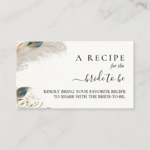 Rustic Asian Sky Cloud Peacock Bridal Shower Enclosure Card