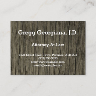 Rustic Attorney-At-Law Business Card