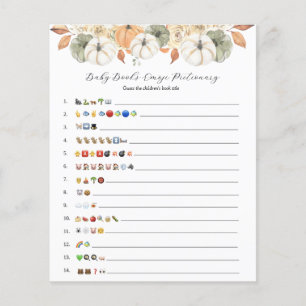 Rustic Autumn Baby Books Emoji Game