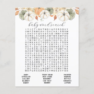 Rustic Autumn  Baby Word Search 