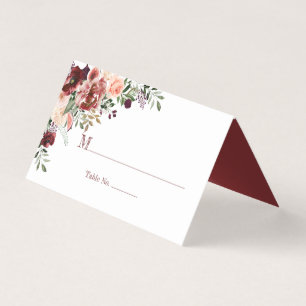 Rustic Autumn Boho Wedding Place Cards