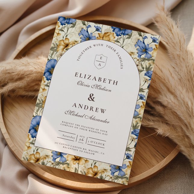 Rustic Autumn Botanical Wedding Invitation (Creator Uploaded)