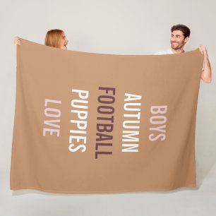 Rustic Autumn Breeze Tailgate Shower Party Cosy Fleece Blanket