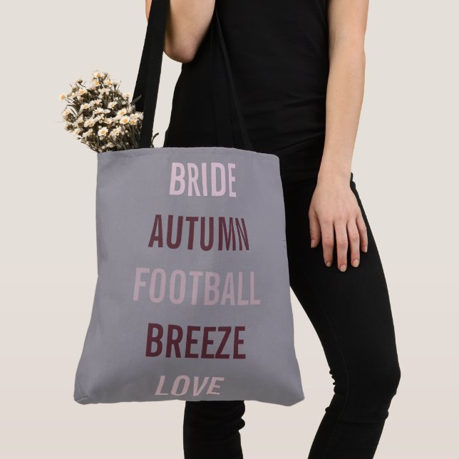 Rustic Autumn Bride Falling In Love Tailgate Party Tote Bag (Close Up)