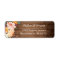 Rustic Autumn Burgundy Peach Floral Return Address