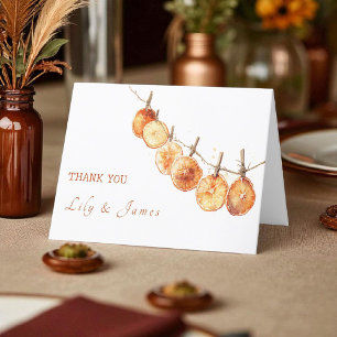 Rustic Autumn Citrus Dried Orange Garland  Thank You Card