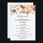 Rustic Autumn Elegant Floral Kissing Menu<br><div class="desc">This rustic autumn elegant floral kissing menu is perfect for a simple wedding reception. The design depicts hand-drawn gold,  purple,  yellow,  and blush beautiful roses with green leaves,  inspiring the colourful beauty of autumn.</div>