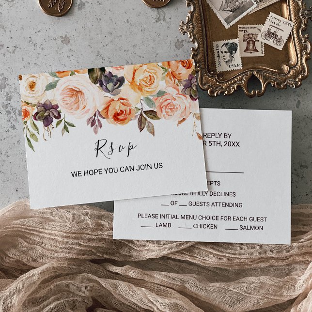Rustic Autumn Elegant Floral Menu Choice (Creator Uploaded)