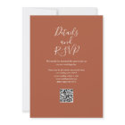 Rustic Autumn Fall Floral QR Code Wedding