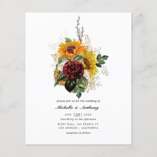 Rustic Autumn - Fall Floral Wedding Flyer
