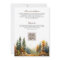 Rustic Autumn Fall Mountain Forest QR Code Wedding