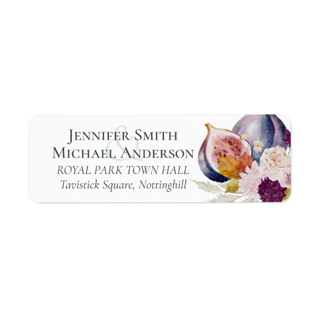 Rustic Autumn Fall Pumpkins Figs Flowers Wedding (Front)