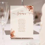 Rustic Autumn Fall Seating Plan Table Number<br><div class="desc">These elegant rustic floral autumn fall wedding table numbers can be personalised with your guests' seating plan set in chic typography. The cards are printed on the front and back (double-sided). Designed by Thisisnotme©</div>