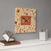 Rustic Autumn fall vibes & Floral Monogram