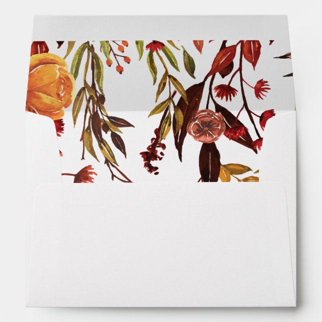 Rustic Autumn Floral Envelope (Back (Bottom))