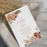 Rustic Autumn Floral Pumpkin Baby Shower Invitatio Invitation<br><div class="desc">Celebrate your special day with this stylish baby shower invitation. This design features a fall flower bouquet and cute wording "A little pumpkin is on the way". This baby shower invitation will be perfect for an Autumn/Fall baby shower. More invitations and party supplies are available at my shop BaraBomDesign.</div>