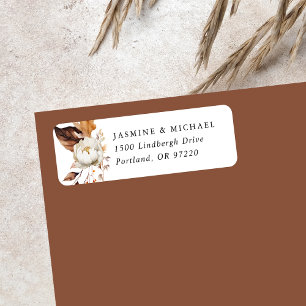 Rustic Autumn Floral Return Address